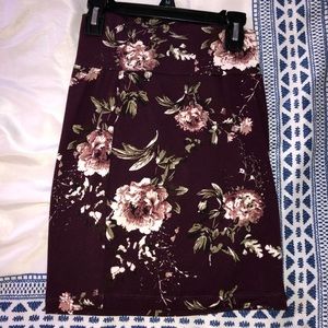 High waisted mini skirt